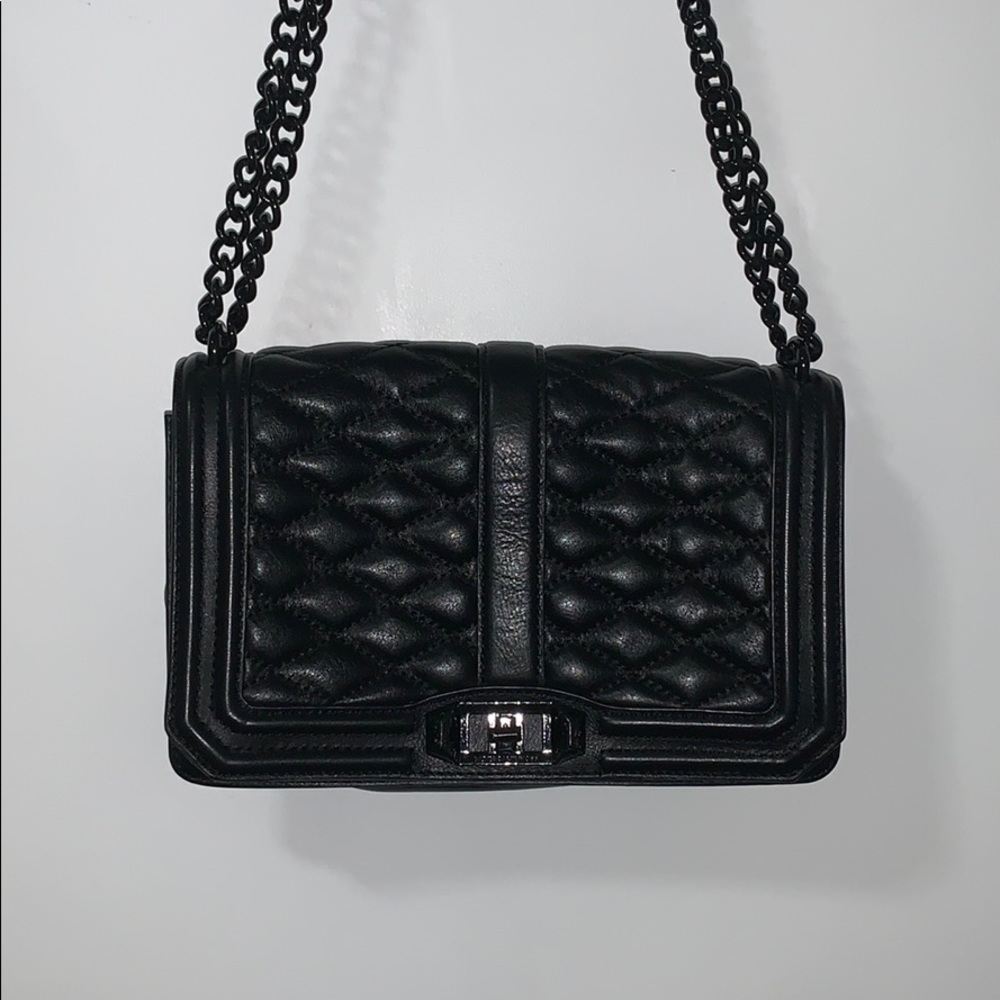 Rebecca Minkoff Black Quilted Love Crossbody